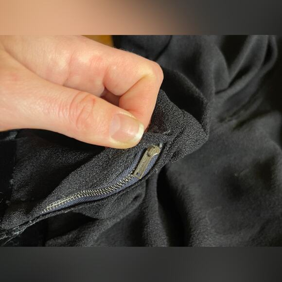 40s Vintage Rayon Peplum Dress - Picture 3 of 8